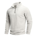 Men's Stand Collar Half-zip Long Sleeve Pullover Sweatshirt