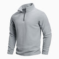 Men's Stand Collar Half-zip Long Sleeve Pullover Sweatshirt