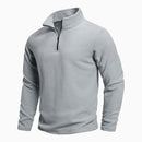 Men's Stand Collar Half-zip Long Sleeve Pullover Sweatshirt