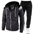 Men's Fashion Zip-up Hoodie Sweatshirt Set