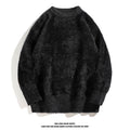 Autumn Solid Color Faux Mink Knit Sweater