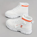 Women's Colorblock Casual Sneakers, High-top Round Toe Round Toe Thick Sole Non-slip Shoes, Versatile Comfy Shoes