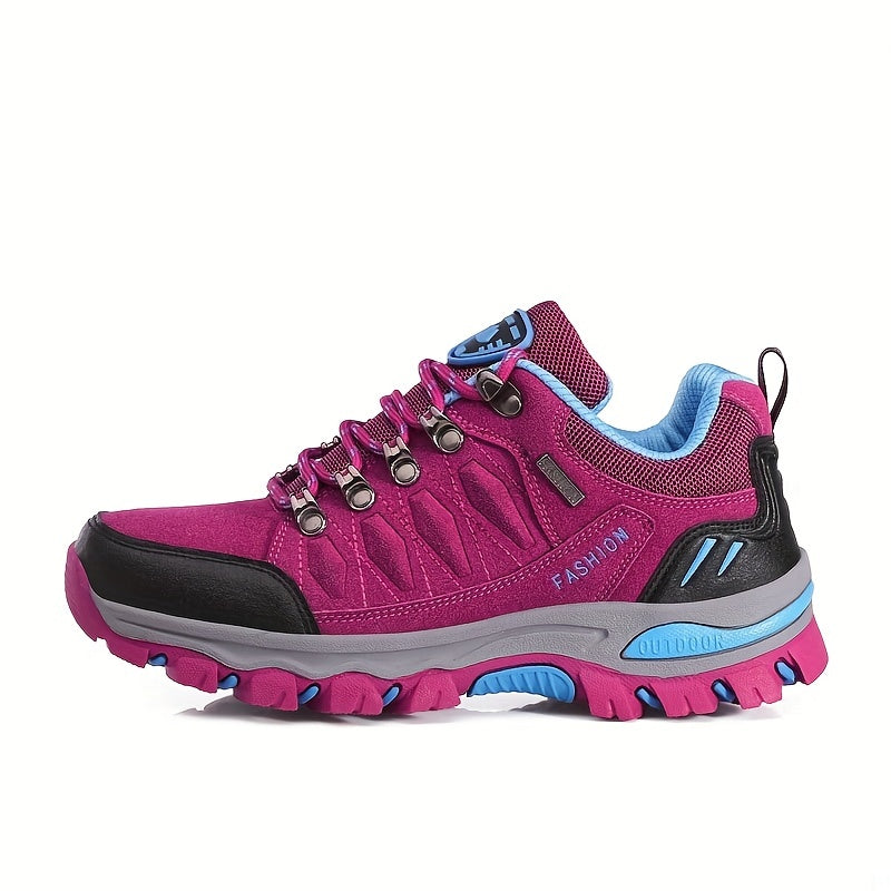 Women's Hiking Outdoor Shoes, Breathable Fabric, Non-Slip Trekking Sneakers, Comfortable Fit, Durable Trail Footwear