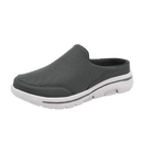 Men's Big & Tall Lightweight Slip-On Casual Sneakers - Breathable Mesh & Fabric Upper, MD Cushioned Sole, Navy Blue/Orange Accents - All-Season Comfort for Sports & Casual Attire