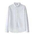 Men's Stand Collar Long Sleeve Slim Fit Solid Color Pocket Shirt