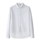Men's Stand Collar Long Sleeve Slim Fit Solid Color Pocket Shirt