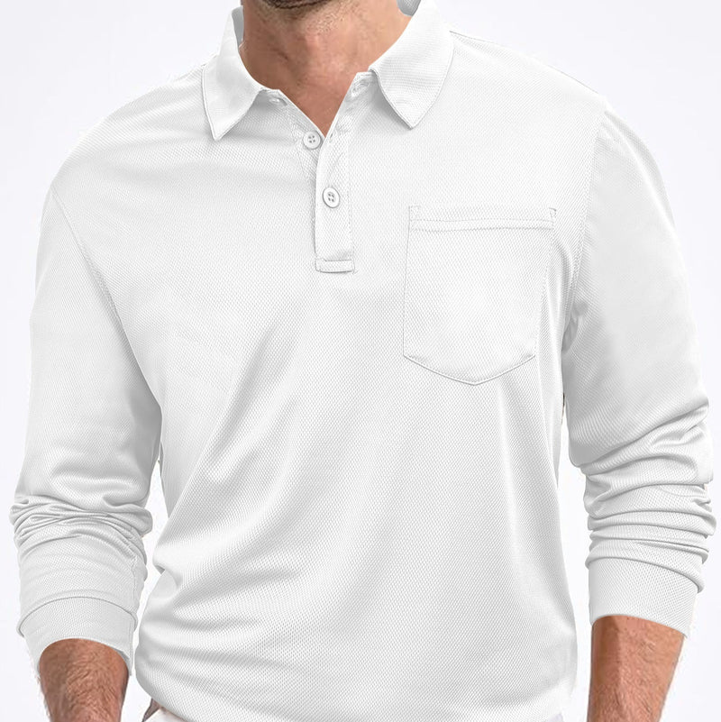 Men's Casual Loose Solid Color Long Sleeve Shirt