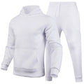 Slim-fit Solid Color Hoodie Set Urban Casual