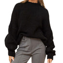 Solid Color Women's Loose Casual Sweater