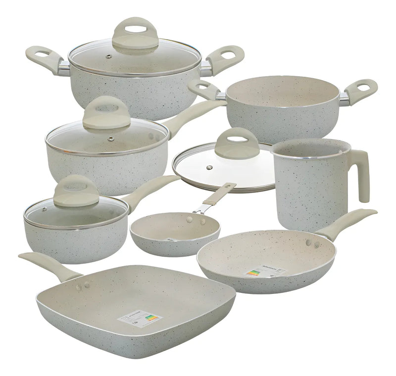 Jogo de Panelas Antiaderente Cerâmica Ibiza 8 Peças Casambiente