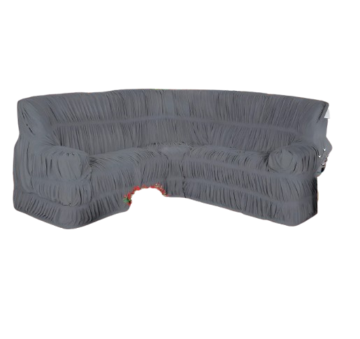 Capa Para Sofá De Canto Elásticada 5 Lugares Malha Gel Cor Cinza