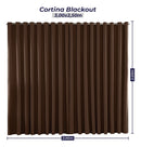 Cortina Blackout Em Tecido Grosso Tamanho 3 x 2.5m  Cor Marróm