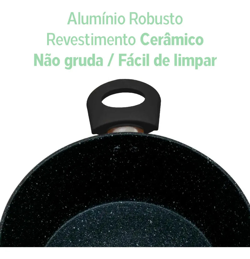 Jogo Panelas Indução Cerâmica Viena 5 Peças Casambiente