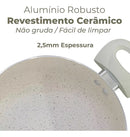 Jogo de Panelas Antiaderente Cerâmica Ibiza 8 Peças Casambiente