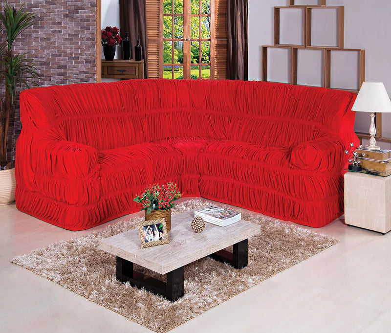 Capa Sofa De Canto Tecido Malha Gel Várias Cores Até 6 Lugar