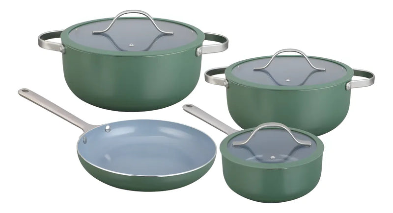 Jogo De Panelas Indução 4 Peças Verde