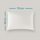 Kit 02 Travesseiros Fibra Antialergic Regulagem Altura 70x50 Cor Branco