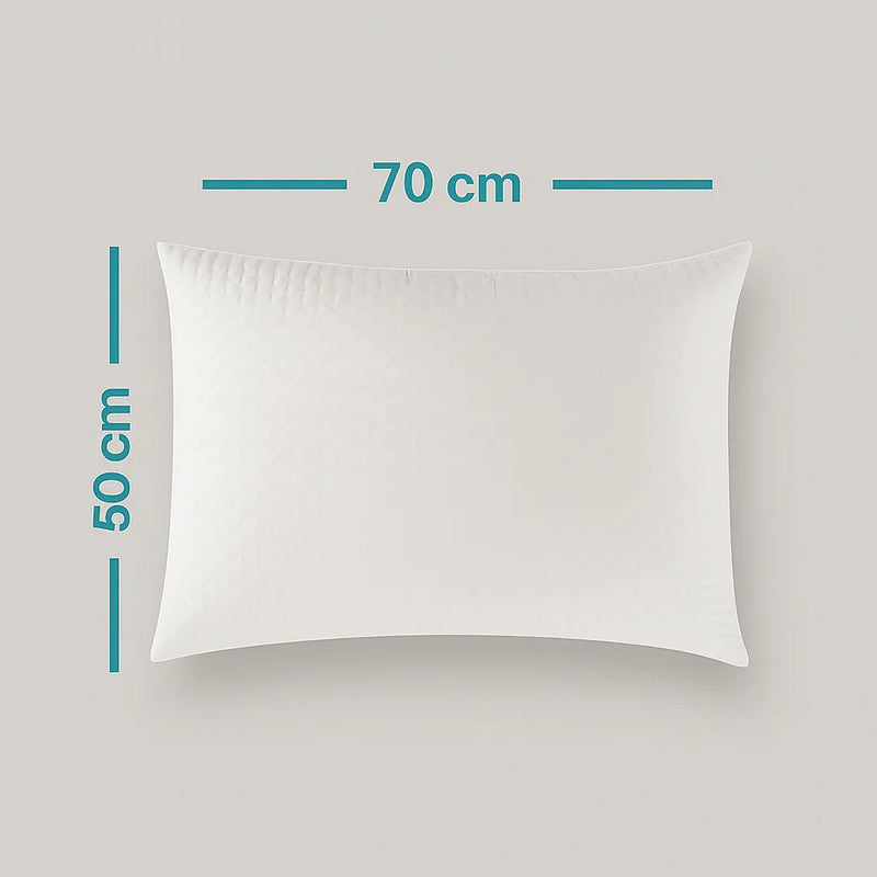 Kit 02 Travesseiros Fibra Antialergic Regulagem Altura 70x50 Cor Branco