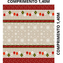 Toalha De Mesa Linhão Quadrada 4 Lugares Natalina 1,40x1,40 Cor Enfeites Natalinos