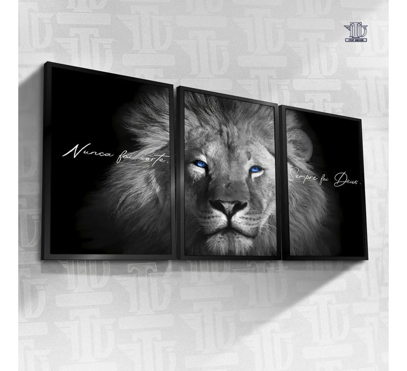 Quadros Decorativos Leão Juda Nunca Foi Sorte Sala Quarto Hd . Borda Infinita