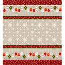 Toalha De Mesa Linhão Quadrada 4 Lugares Natalina 1,40x1,40 Cor Enfeites Natalinos