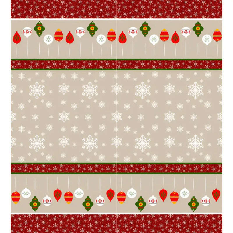 Toalha De Mesa Linhão Quadrada 4 Lugares Natalina 1,40x1,40 Cor Enfeites Natalinos