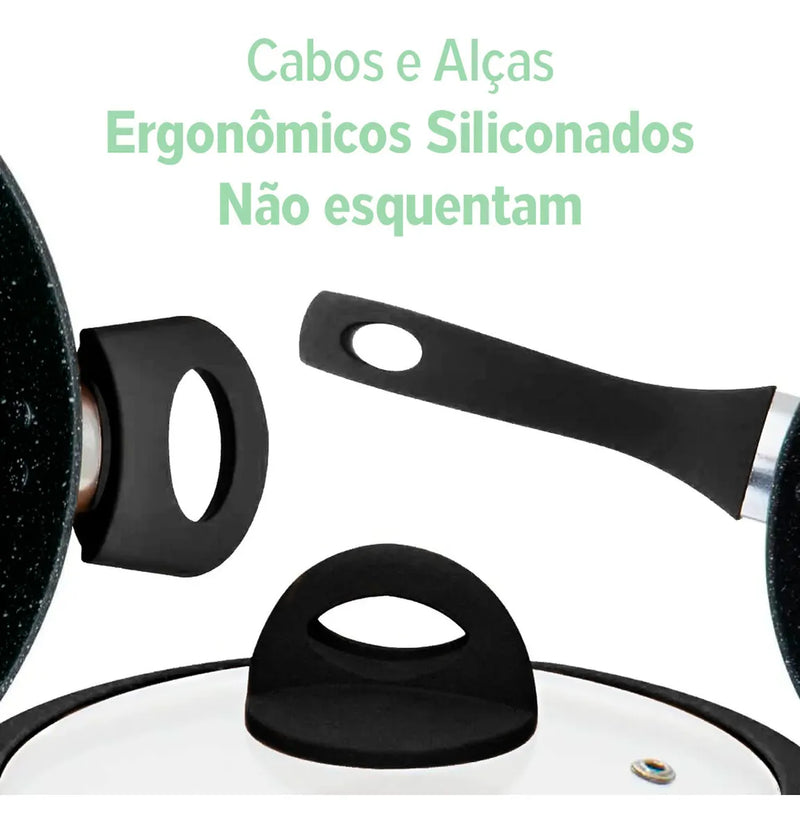 Jogo Panelas Indução Cerâmica Viena 5 Peças Casambiente