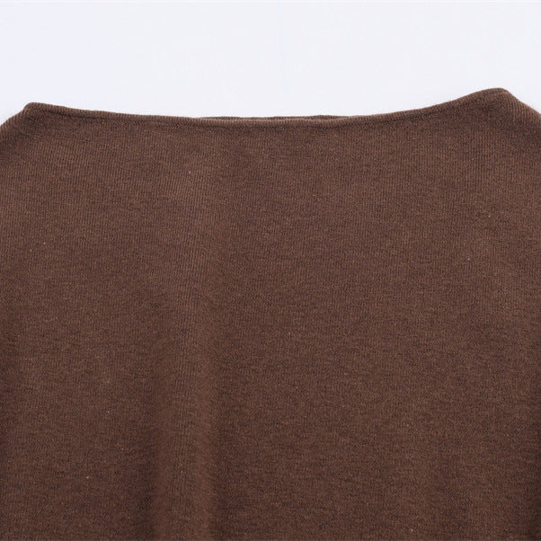 European And American Style Layered Decorative Knitted Sweater Belt Top