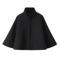 A-line Umbrella Cape Versatile Casual Wool Coat