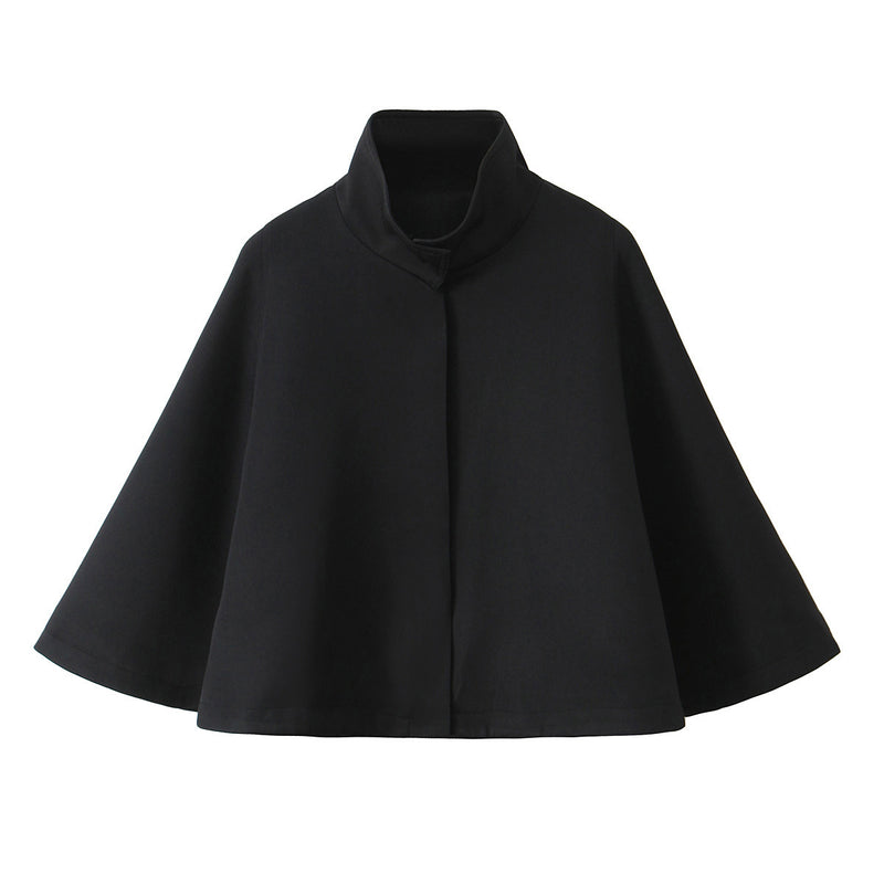 A-line Umbrella Cape Versatile Casual Wool Coat