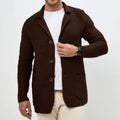 New Sweater Cardigan Men's Lapel Knitted Suit Jacket