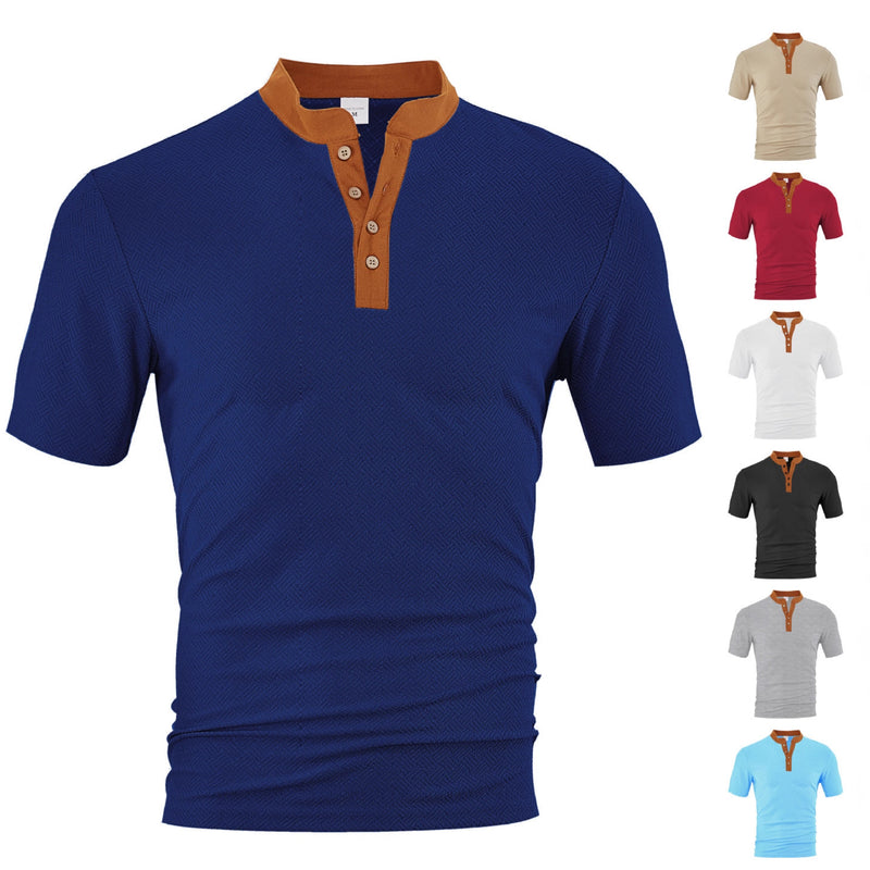 Casual Loose Breathable Button-up Men's Short Sleeves