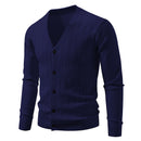 Men's Casual Knit Fashion Cable Loose V-Neck Cardigan Sweater Coat