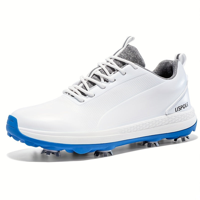 Men's Non-slip Spiked Golf Shoes, Professional Lace Up Sports Sneakers For Golf Training