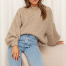 Solid Color Women's Loose Casual Sweater