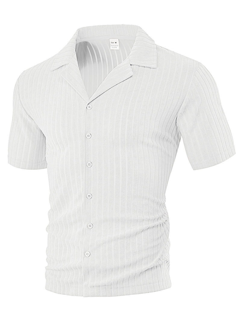 Loose Casual Breathable Lapel Men's Short Sleeve