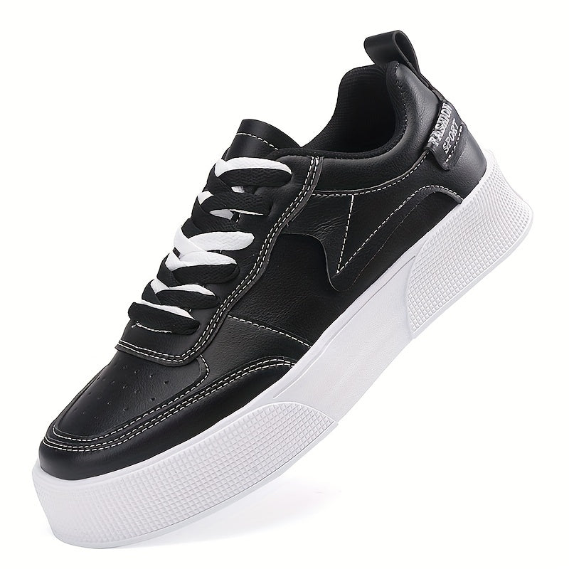 Mens Minimalist Skate Shoes - Lightweight & Fashionable Platform Sneakers - Breathable, Non-Slip, and Durable - Ideal for Casual Wear and Skating - Designed for Style and Performance