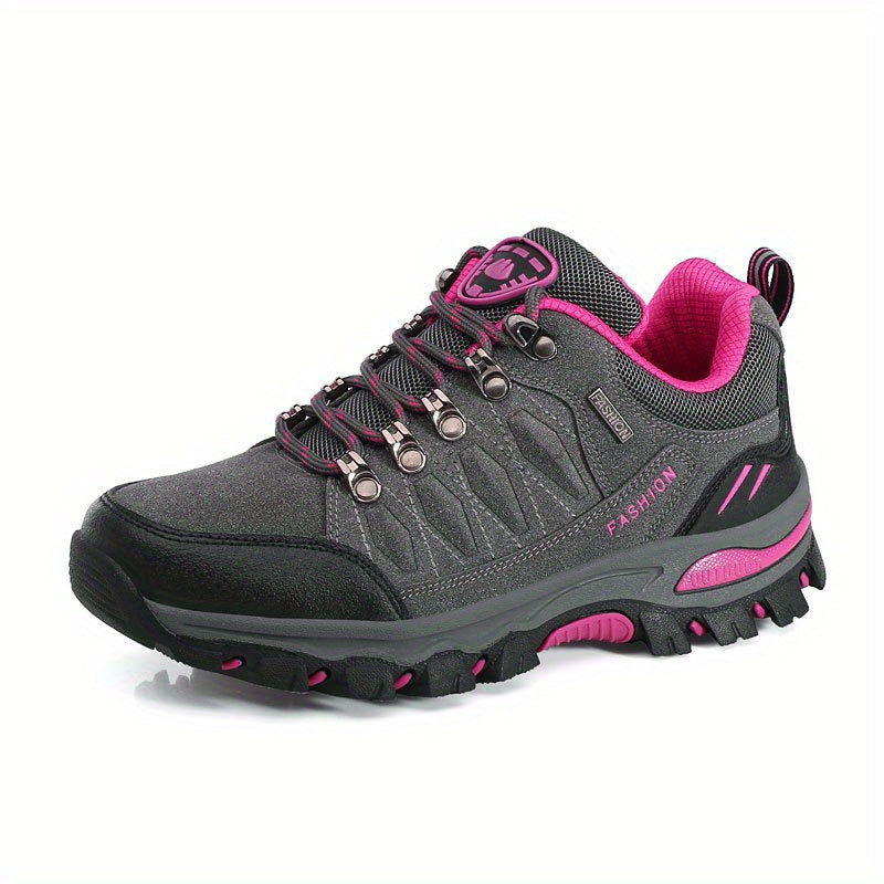 Women's Hiking Outdoor Shoes, Breathable Fabric, Non-Slip Trekking Sneakers, Comfortable Fit, Durable Trail Footwear