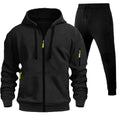 Men's Sports Hoodie Zip-up Multi-pocket Casual Hoodie Set