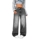 Women's Casual Straight Loose Washed Jeans
