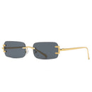 Retro Square Sunglasses Fashion Frameless Trendy Sunglasses