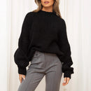Solid Color Women's Loose Casual Sweater