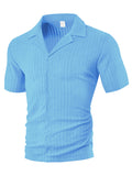 Loose Casual Breathable Lapel Men's Short Sleeve