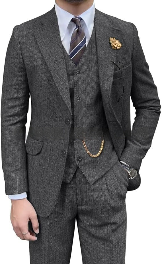 Men's Casual Fashion Three-piece Set