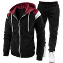 Men's Fashion Zip-up Hoodie Sweatshirt Set