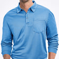Men's Casual Loose Solid Color Long Sleeve Shirt