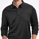 Men's Casual Loose Solid Color Long Sleeve Shirt