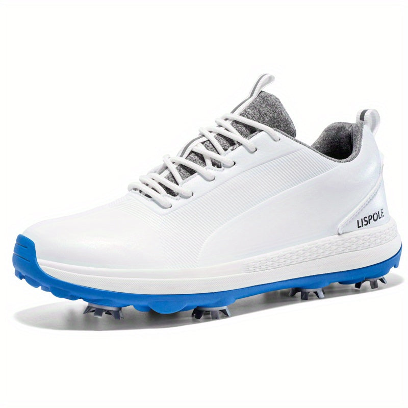 Men's Non-slip Spiked Golf Shoes, Professional Lace Up Sports Sneakers For Golf Training