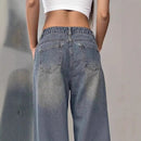 European And American Women's Washed Vintage Denim Pants