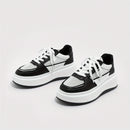 Women's Breathable Mesh Sneakers, Solid Lace Up Platform Skate Shoes, Thick Soled Platform Casual Sneakers